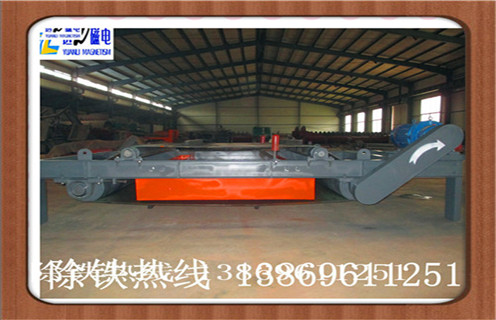 自卸式電磁除鐵器，福建超強干式自卸式電磁除鐵器_福建超強干式自卸式電磁除鐵器廠家配件_型號及工作視頻